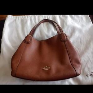 Coach Pebbled Edie 28 Satchel